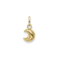 Crescent Moon 3D Pendant (14K) reverse - Popular Jewelry - New York