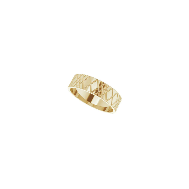 Criss Cross Patterned Ring (14K) diagonal - Popular Jewelry - New York