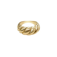 Croissant Ring (14K) front - Popular Jewelry - New York
