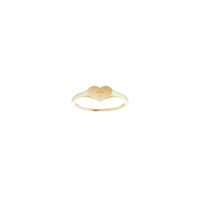 Cross Stamped Signet Pinky Ring (14K) front - Popular Jewelry - New York