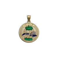 Cuba Emalj Medaljonghänge (14K)