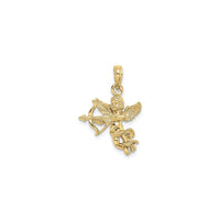 Cupid with Bow and Arrow Pendant (14K) front - Popular Jewelry - New York