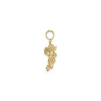 Cupid with Bow and Arrow Pendant (14K) side - Popular Jewelry - New York
