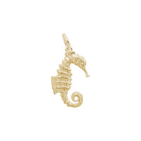 Curly Tail Seahorse Charm yellow (14K) main - Popular Jewelry - New York