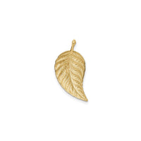 Curvy Leaf Pendant (14K) back - Popular Jewelry - New York