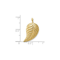 Curvy Leaf Pendant (14K) scale - Popular Jewelry - New York