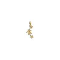Curvy Stars Trail Pendant (14K) front - Popular Jewelry - New York