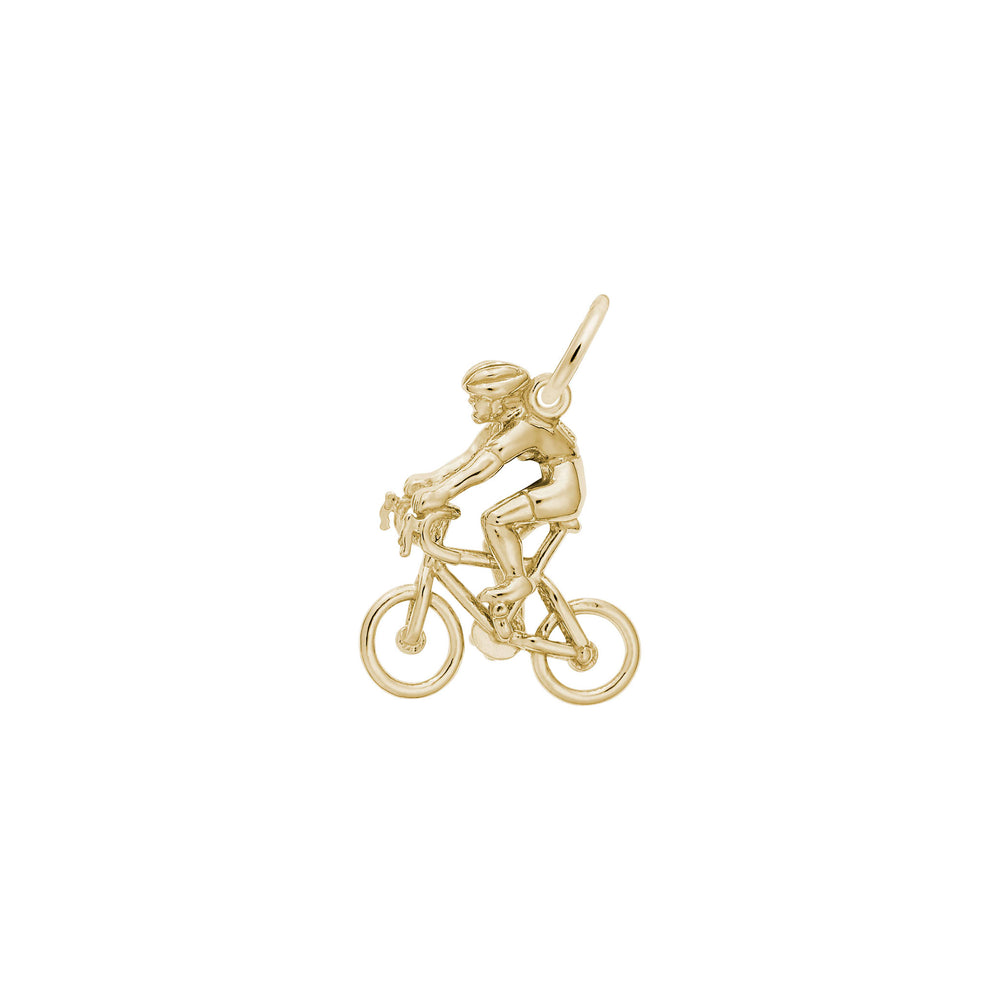 Cyclist Charm yellow (14K) main - Popular Jewelry - New York