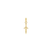 Dagger Pendant yellow (14K) front - Popular Jewelry - New York
