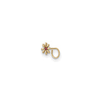 Daisy Flower Nose Ring (14K) diagonal - Popular Jewelry - I-New York