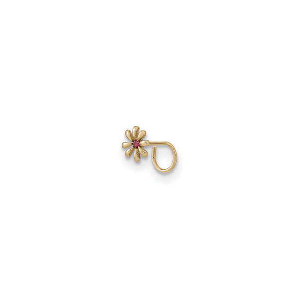 Daisy Flower Nose Ring (14K) diagonal - Popular Jewelry - New York