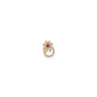 Daisy Flower Nose Ring (14K) front - Popular Jewelry - New York