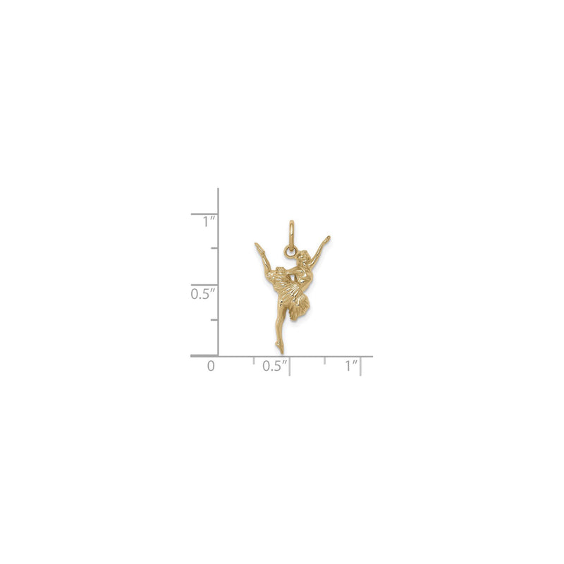 Dancing Ballerina Pendant (14K) scale - Popular Jewelry - New York