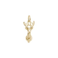 Deerhead Charm yellow (14K) main - Popular Jewelry - New York