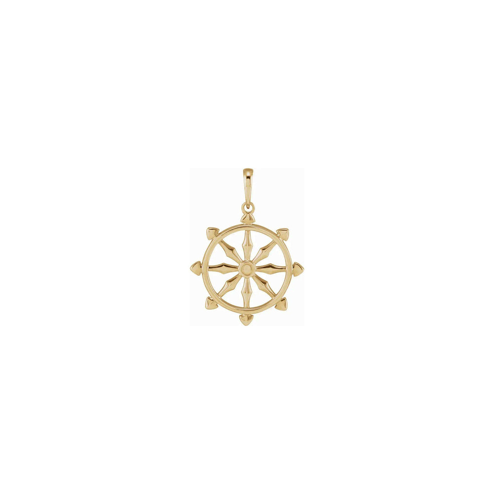 Dharmachakra Wheel Pendant (14K) main - Popular Jewelry - New York