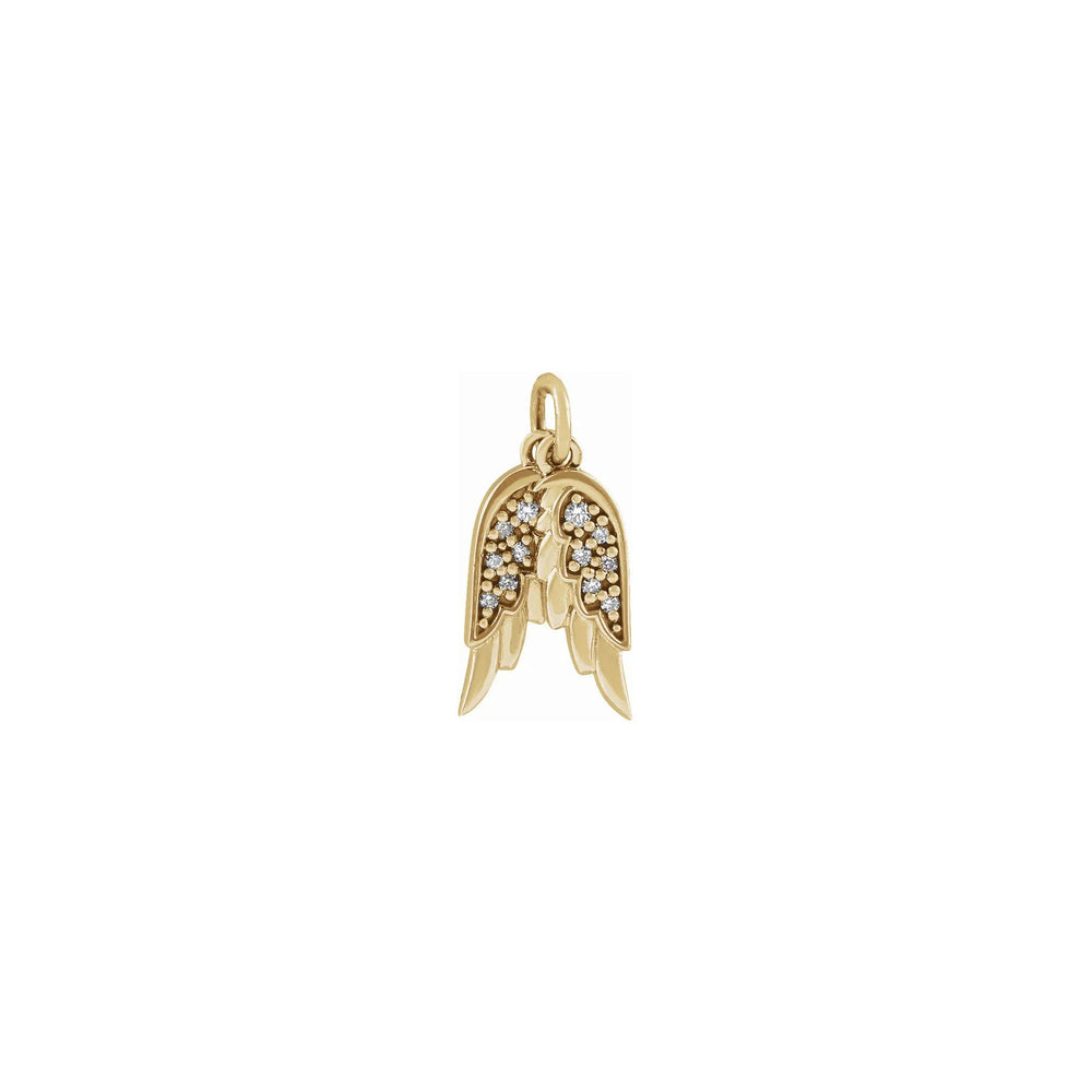 Diamond Angel Wings Pendant (14K) main - Popular Jewelry - New York