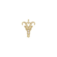 Diamond Capricorn Zodiac Pendant (14K) front - Popular Jewelry - ניו יארק