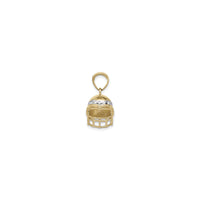 Diamond Cut 3D Football Helmet Pendant (14K) side - Popular Jewelry - New York