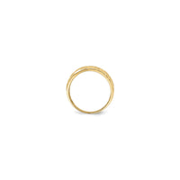 Diamond-Cut Oblique Stripes Domed Ring (14K) setting - Popular Jewelry - New York