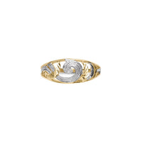 ダイヤモンドカット スワール リング (14K) フロント - Popular Jewelry - ニューヨーク