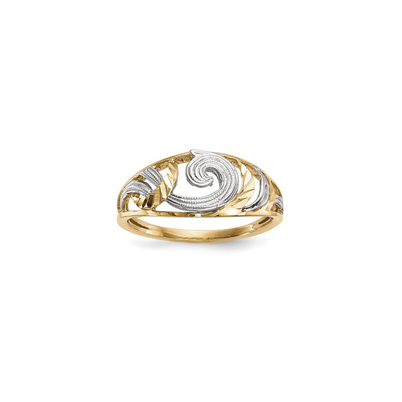 Diamond-Cut Swirl Ring (14K) main - Popular Jewelry - New York