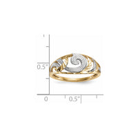Diamond-Cut Swirl Ring (14K) mælikvarði - Popular Jewelry - Nýja Jórvík