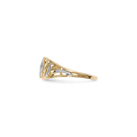 Diamond-Cut Swirl Ring (14K) sa gilid - Popular Jewelry - New York