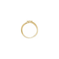 Diamond Incrusted Passion Cross Bypass Ring (14K) setting - Popular Jewelry - Niu Yoki