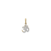 Diamond Om Pendant (14K) front - Popular Jewelry - New York