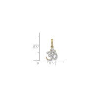 Diamond Om Pendant (14K) mērogs - Popular Jewelry - Ņujorka