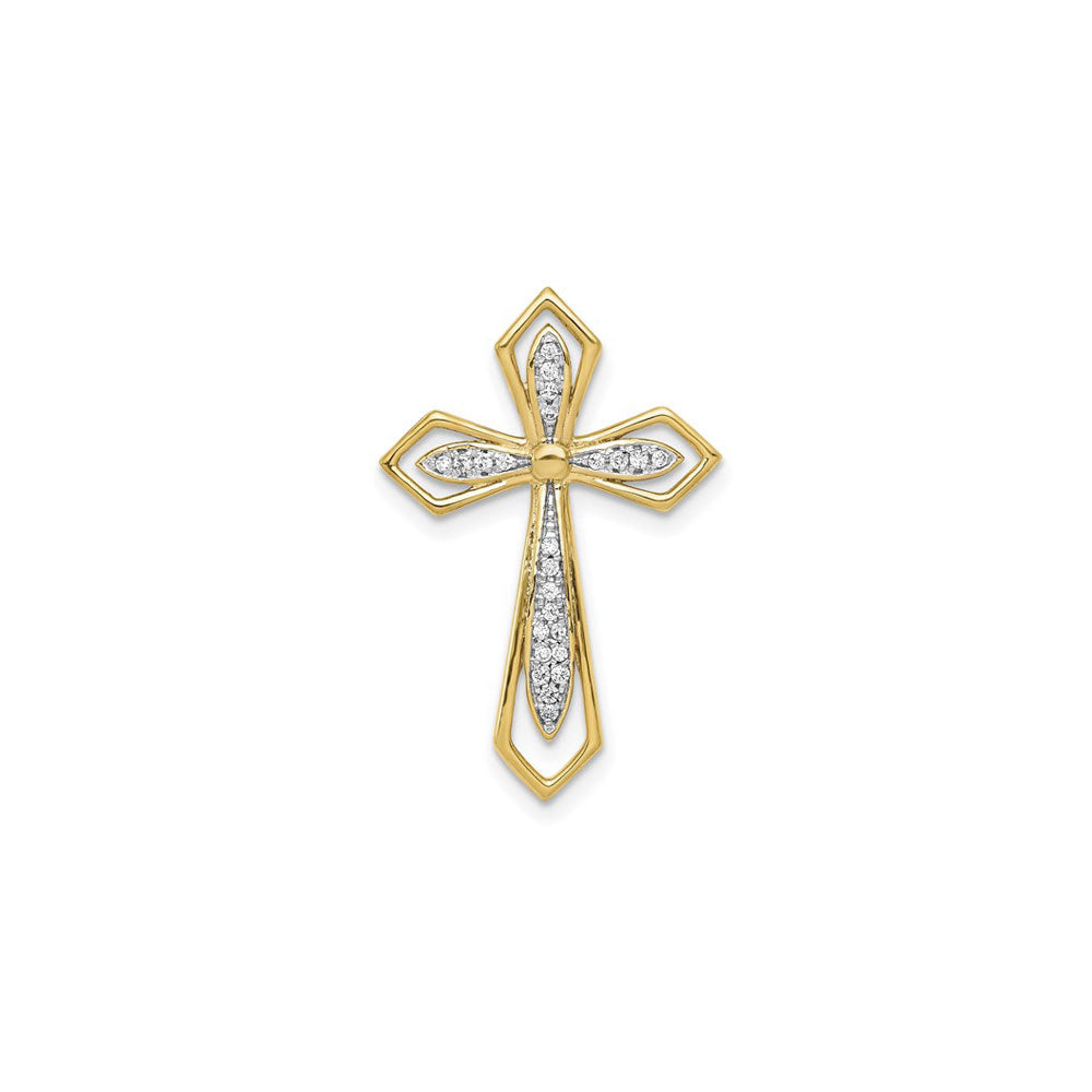 Diamond Passion Cross Pendant (14K) front - Popular Jewelry - New York