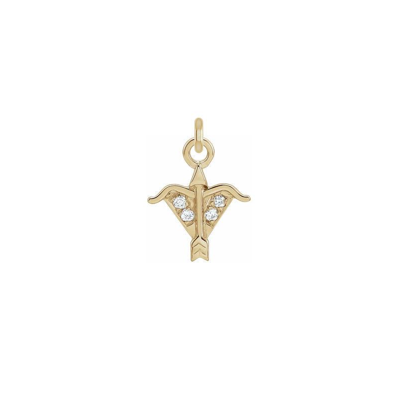 Diamond Sagittarius Zodiac Pendant (14K) front - Popular Jewelry - New York
