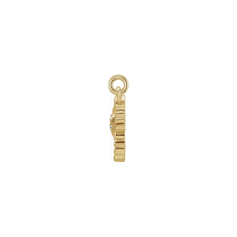 Diamond Scorpio Zodiac Pendant (14K) side - Popular Jewelry - New York