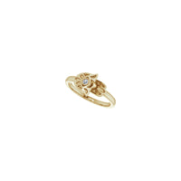 Cincin Hamsa Sideways Berlian (14K) pepenjuru - Popular Jewelry - New York