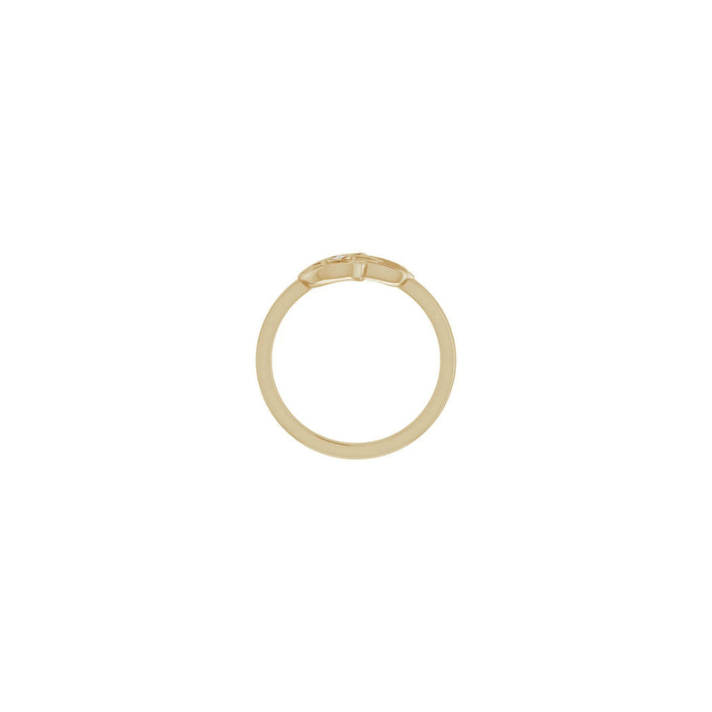 Diamond Sideways Hamsa Ring (14K) setting - Popular Jewelry - New York