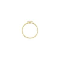 Tetapan Diamond Solitaire Heart Stackable Ring kuning (14K) - Popular Jewelry - New York