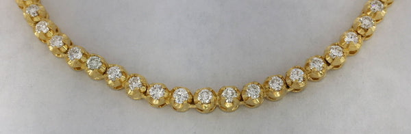 Diamond Tennis Necklace - Buttercup Setting (14K) Popular Jewelry - New York