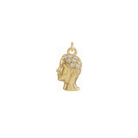 Diamond Virgo Zodiac Pendant (14K) front - Popular Jewelry - New York
