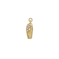 Diamond Virgo Zodiac Pendant (14K) side - Popular Jewelry - New York