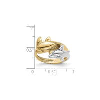Dolphin Mother and Baby Ring (14K) scale - Popular Jewelry - New York