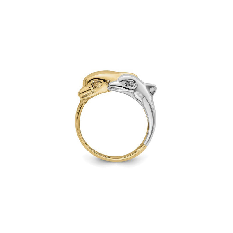 Dolphin Mother and Baby Ring (14K) setting - Popular Jewelry - New York