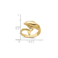 Dolphin Wrapping Ring (14K) scale - Popular Jewelry - New York