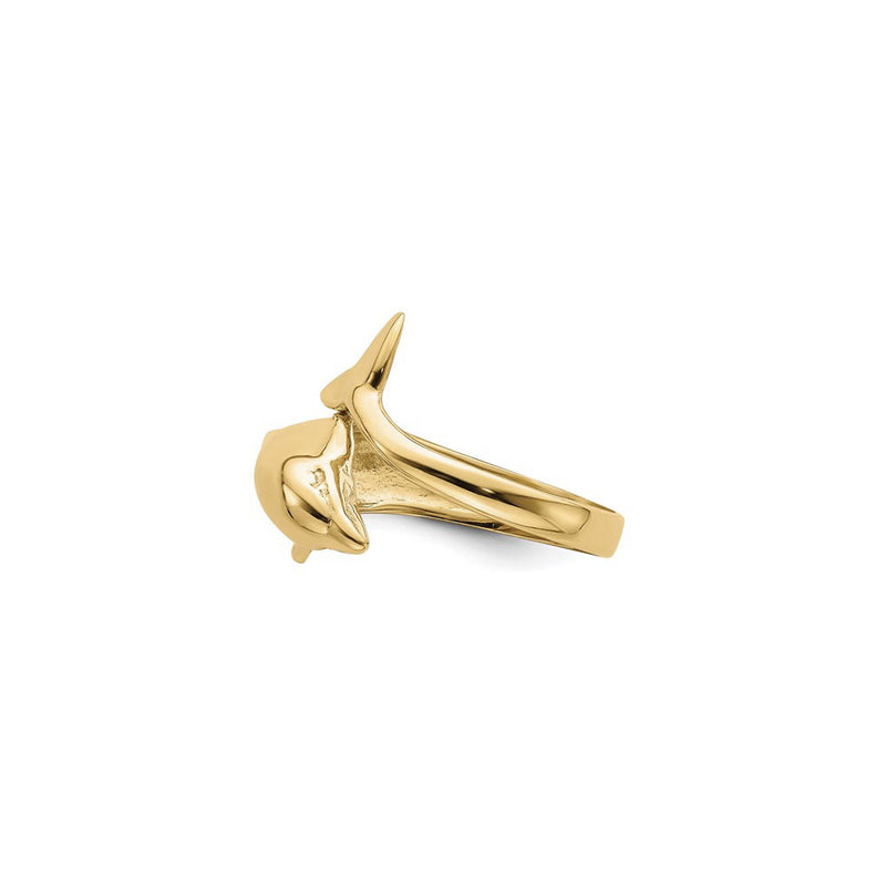 Dolphin Wrapping Ring (14K) side - Popular Jewelry - New York