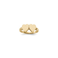 Double Heart Engravable Ring (14K) main - Popular Jewelry - New York