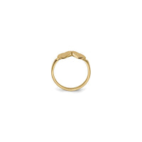 Double Heart Engravable Ring (14K) setting - Popular Jewelry - New York