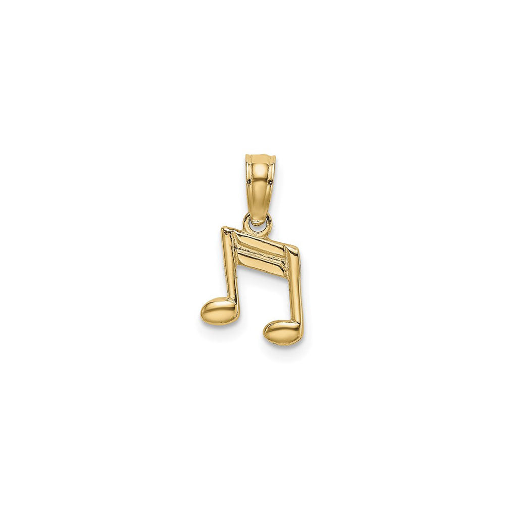 Double Music Notes Pendant (14K) front - Popular Jewelry - New York
