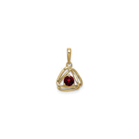 Double Triangle Interlocked Garnet Pendant (14K) front - Popular Jewelry - Ņujorka
