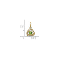 Escala de colgante de peridoto entrelazado de doble triángulo (14K) - Popular Jewelry - Nueva York