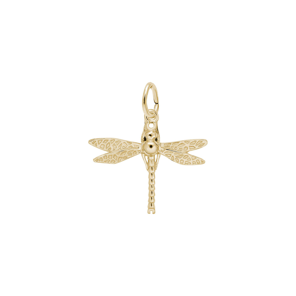 Dragonfly Charm yellow (14K) main - Popular Jewelry - New York