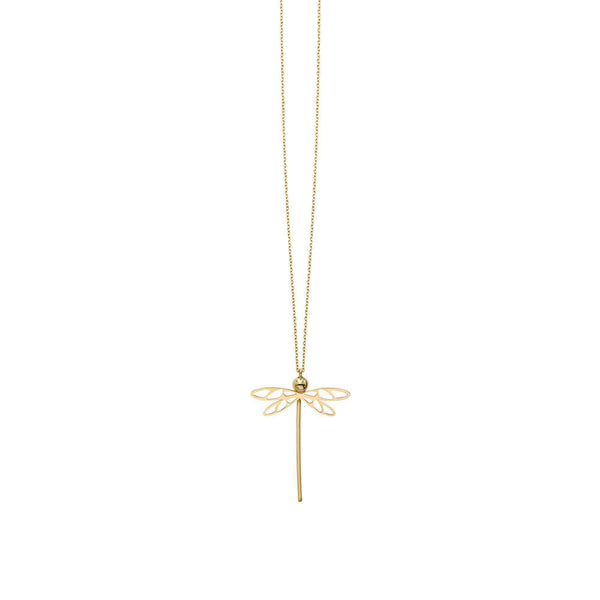 Dragonfly Token Necklace (14K) main - Popular Jewelry - New York